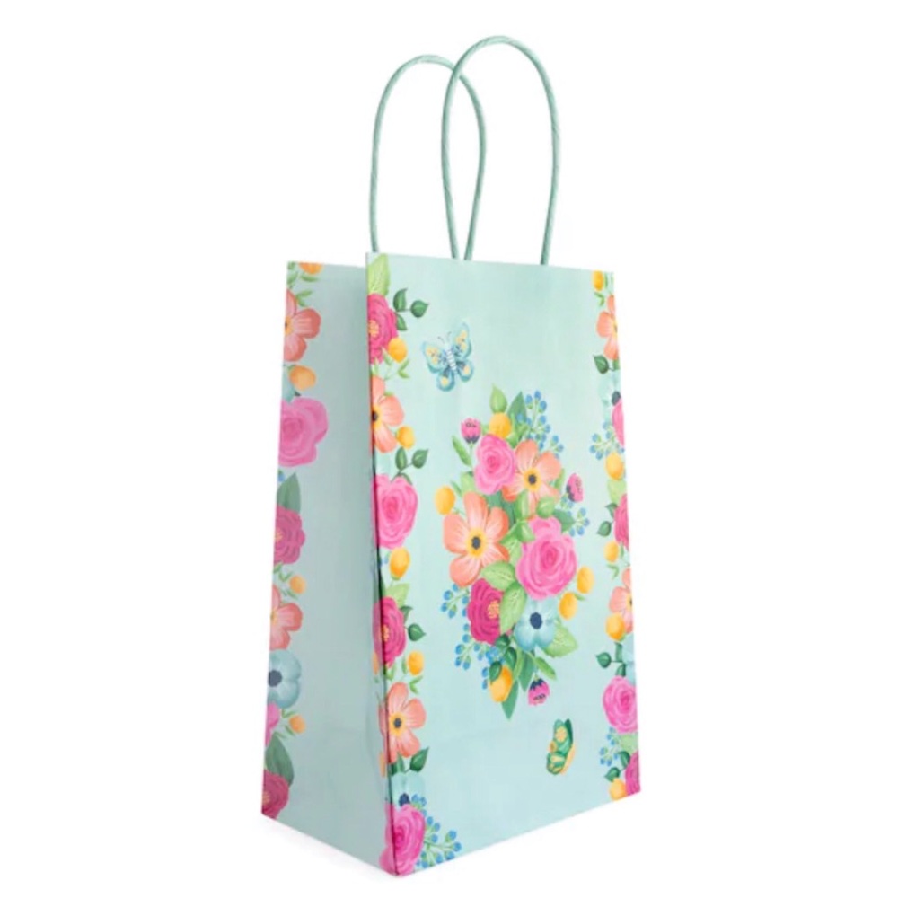 Celebrate It Butterfly Floral Bouquet 8.5" Gift Bags (651682), 10 ct